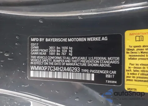 2017 Mini Hardtop Cooper S from USA, damaged, VIN WMWXP7C34H2A46293